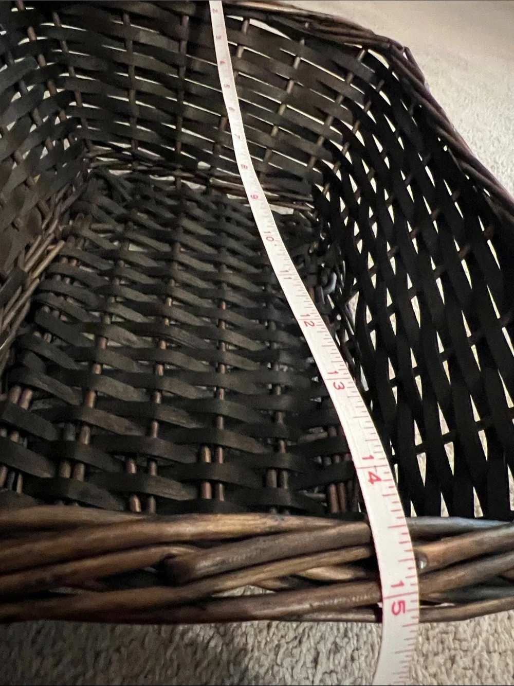 Woven Dark Brown Storage Basket by